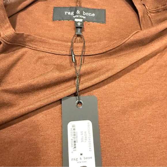 Rag & Bone Men's Earthy Brown Short Sleeve Tee NWT Minimalist Size M - Picture 5 of 10